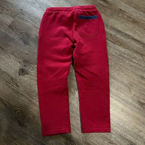 Mini Boden Boys 4 Warrior Jogger Sweatpants Red Drawstring Pockets - Picture 3 of 3